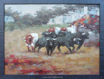 Schilderij, landschap, inijsten
