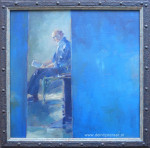 Schilderij, lezende man, inlijsten