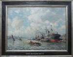 Evert Moll, maritiem schilderij, inlijsten